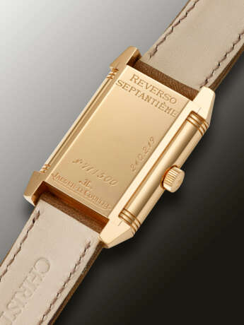 JAEGER-LECOULTRE, LIMITED EDITION PINK GOLD 'REVERSO SEPTANTIEME', NO. 71/500, REF. 240.2.19 - фото 5