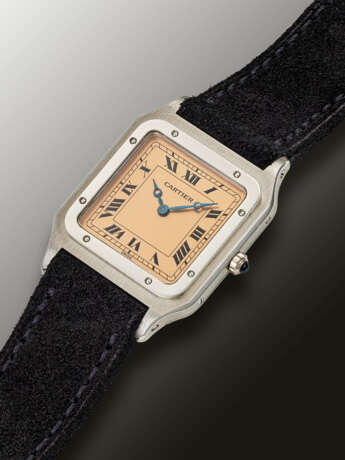 CARTIER, LIMITED EDITION PLATINUM 'SANTOS' WITH SALMON DIAL, NO. 49/90, REF. 1575 1 - photo 2