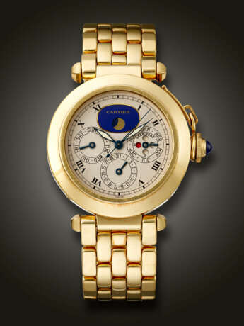 CARTIER, YELLOW GOLD PERPETUAL CALENDAR 'PASHA', REF. 30003 - Foto 1