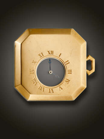 CARTIER, ART DECO PLATINUM AND YELLOW GOLD ‘MYSTERY’ OPENFACE POCKET WATCH - photo 1