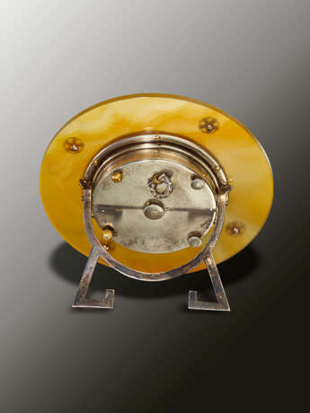 TIFFANY & CO, AGATE AND DIAMOND-SET PERPETUAL CALENDAR DESK CLOCK 'A BELLE EPOQUE', WITH MOON PHASES - Foto 3