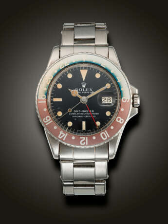 ROLEX, STAINLESS STEEL DUAL TIME 'GMT-MASTER', REF. 1675 - photo 1