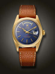 ROLEX, YELLOW GOLD 'DAY-DATE', WITH QABOOS SIGNATURE, REF.1803