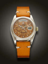 ROLEX, WHITE GOLD ‘DAY-DATE’, WITH WOODEN DIAL, REF. 18039