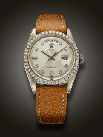 ROLEX, WHITE GOLD AND DIAMOND-SET ‘DAY-DATE’, REF. 1804 - фото 1