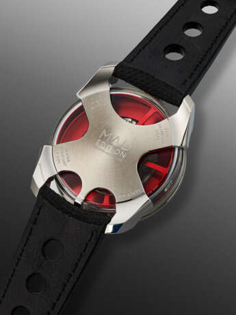 M.A.D. EDITION, STAINLESS STEEL 'M.A.D. 1 RED' WITH LATERAL TIME DISPLAY - фото 3