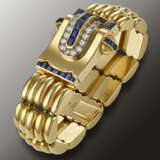 PATEK PHILIPPE, YELLOW GOLD, DIAMOND AND SAPPHIRE-SET WRISTWATCH - Foto 3