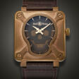 BELL & ROSS, LIMITED EDITION BRONZE AND TITANIUM 'SKULL BRONZE', NO. 81/500, REF. BR01 - Archives des enchères