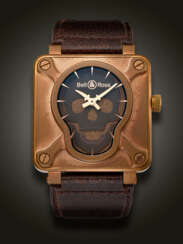 BELL & ROSS, LIMITED EDITION BRONZE AND TITANIUM 'SKULL BRONZE', NO. 81/500, REF. BR01