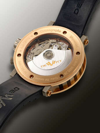 DEWITT, LIMITED EDITION PINK GOLD AND TITANIUM CHRONOGRAPH 'ACADEMIA', NO. 082/999, REF. 6005.28 - photo 3
