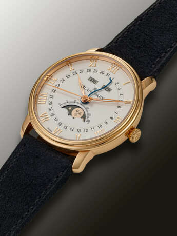 BLANCPAIN, PINK GOLD TRIPLE CALENDAR ‘VILLERET QUANTIEME COMPLET’ WITH MOON PHASES, REF.6654-3642-55B - фото 2