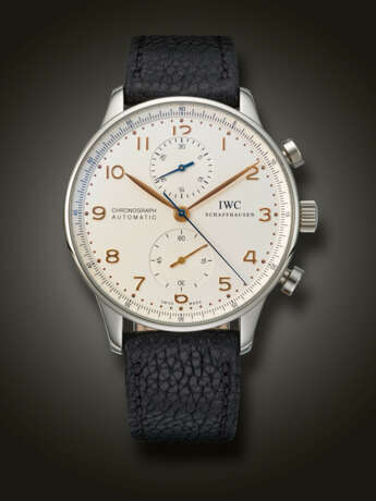 IWC, STAINLESS STEEL CHRONOGRAPH ‘PORTUGUESE’, REF. 3714 - photo 1