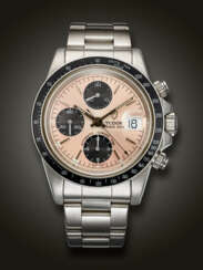 TUDOR, STAINLESS STEEL CHRONOGRAPH 'PRINCE', WITH PINK DIAL, REF. 79160