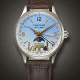 LOUIS ERARD, LIMITED EDITION STAINLESS STEEL TRIPLE CALENDAR WRISTWATCH WITH MOON PHASES, REF. 31218AA18O - Foto 1