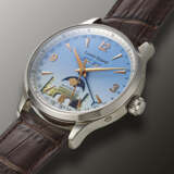 LOUIS ERARD, LIMITED EDITION STAINLESS STEEL TRIPLE CALENDAR WRISTWATCH WITH MOON PHASES, REF. 31218AA18O - Foto 2