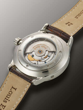 LOUIS ERARD, LIMITED EDITION STAINLESS STEEL TRIPLE CALENDAR WRISTWATCH WITH MOON PHASES, REF. 31218AA18O - фото 3