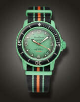 SWATCH X BLANCPAIN, BIOCÉRAMIC ‘SCUBA FIFTY FATHOMS INDIAN OCEAN’, REF. S035A100