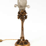 Jugendstil-Tischlampe mit Blütenschirm. - Foto 1