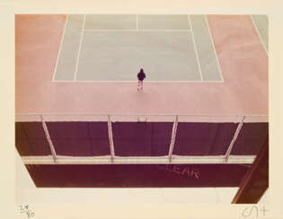 David Hockney. Tennis Court, Berkeley (Aus: Twenty Photographic Pictures)
