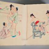 Faltbuch Erotika, China um 1900, Chinesisches Kopfkissenbuch (pillow book - shunga) - фото 3