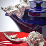 Ico Parisi. Blue ceramic teapot and red ceramic cake… - Foto 3