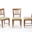 Paolo Buffa. Three chairs. Probabile esecuzione F.lli… - Auktionsarchiv