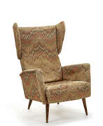 Cassina SpA. Cassina. Upholstered armchair in gobelin fabric.…