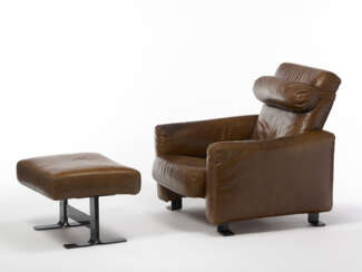 Tobia Scarpa. Rare armchair with ottoman model "915".…