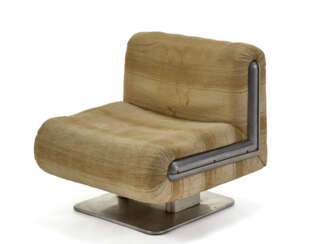 Giuseppe Rossi. Rare upholstered armchair in beige strip…