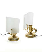Fontana Arte. Fontana Arte. Two table lamps. Milan, 1940s. Brass, fr…