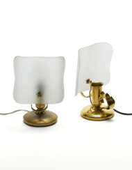 Fontana Arte. Two table lamps in the lantern style. Mi…
