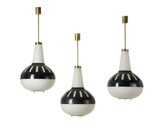 MAX INGRAND. Three suspension lamps model "1954". Pro… - photo 1