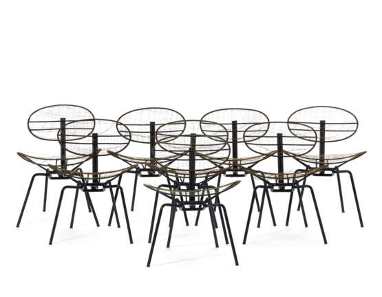 Luciano Grassi, Sergio Conti e Marisa Forlani. Eight chairs model "Farfalla" of the ser… - photo 1