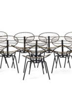 Luciano Grassi. Luciano Grassi, Sergio Conti e Marisa Forlani. Eight chairs model "Farfalla" of the ser…