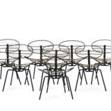 Luciano Grassi, Sergio Conti e Marisa Forlani. Eight chairs model "Farfalla" of the ser… - Foto 1