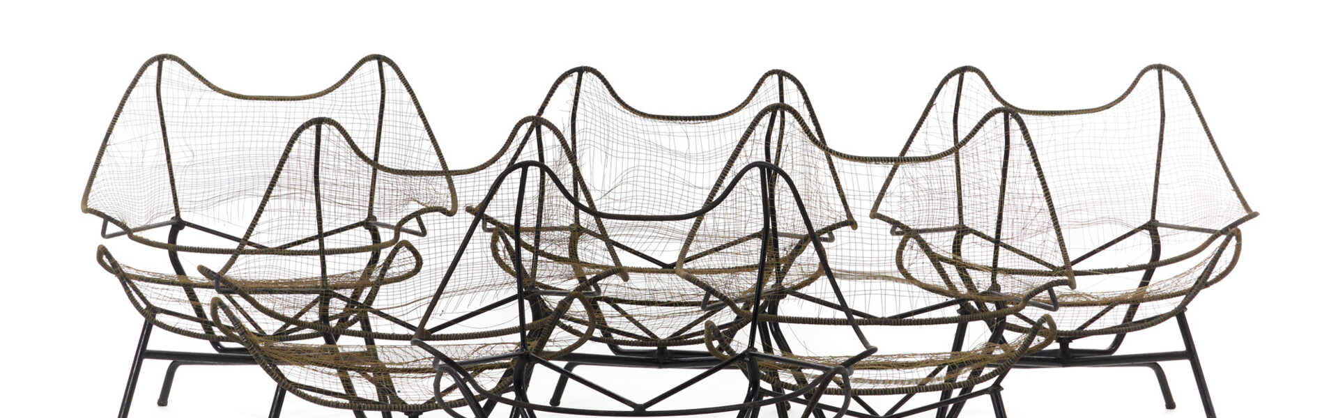 Luciano Grassi, Sergio Conti e Marisa Forlani. Six armchairs model "Artiginato" of the…