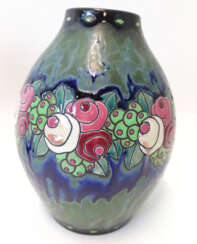 Boch Frères Keramis. Vase model "D700". Belgium, 1920sca. Pol…
