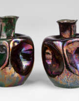 Riccardo Gatti. Pair of vases with flattened and narrow…