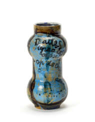 Serge Vandercam. Terracotta vase glazed in shades of blue…