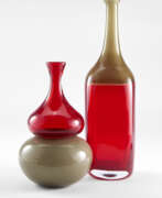 Alfredo Barbini. Barbini. Lot composed of two bottles in red blown…