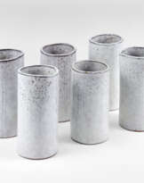 Alessio Tasca. Six glasses in gres enamelled in grey. I…