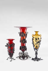 Manifattura di Murano. Lot consisting of a large trumpet vase w…