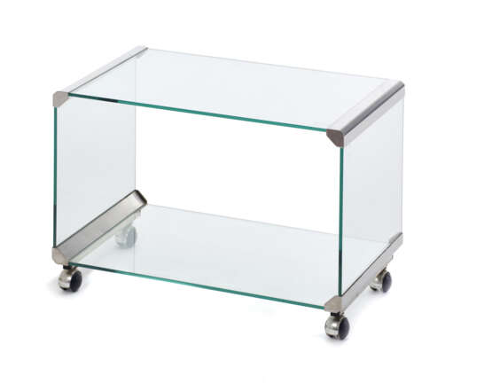 Gallotti e Radice. Trolley with two levels in glass fumé an… - photo 1