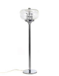 Floor lamp with chrome-plated metal stem…