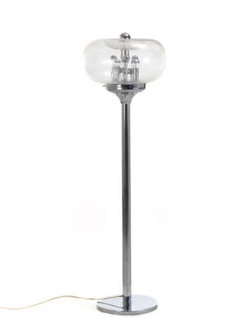 Floor lamp with chrome-plated metal stem… - photo 1