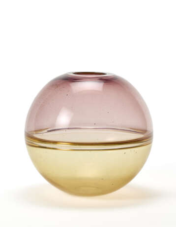 Alfredo Barbini. Spherical incalmo vase in blown transpar… - Foto 1