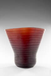 Marcello Panza. Dark amethyst blown glass vase, entirely…