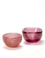 Manifattura di Murano. Lot consisting of a pink submerged glass…