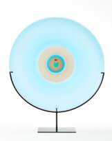 Tapio Wirkkala. Plate. Venini, Murano, 1989. Clear blue…