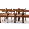 Silvio Coppola. Lot of eight chairs with solid wood stru… - Prix ​​des enchères